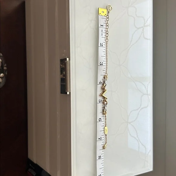 Louis Vuitton Gold and Silver V Logo Bracelet - Picture 2 of 5